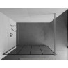 Mexen Kioto paroi de douche Walk-in 130 x 200 cm, carreau noir 8 mm, chromé - 800-130-101-01-77