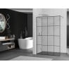Mexen Kioto paroi de douche 140 x 200 cm, transparent/Design noir 8 mm, Chrome - 800-140-101-01-77