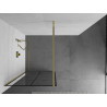 Mexen Kioto paroi de douche Walk-in 70 x 200 cm, grille noire 8 mm, or - 800-070-101-50-77