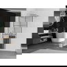 Mexen Kioto+ paroi de douche avec étagère Walk-in 90 x 200 cm, motif noir, chrome - 800-090-121-01-77