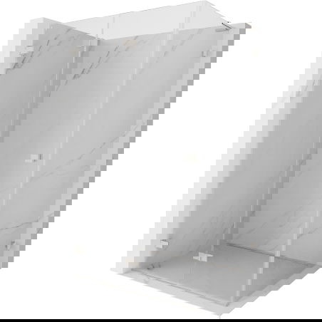 Mexen Lunar-F L cabine de douche pliante gauche 100 x 70 cm, transparent, nickel brossé - 836L-100-070-97-00-L