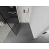 Mexen Kioto paroi de douche Walk-in 130 x 200 cm, grille noire 8 mm, dorée - 800-130-101-50-77