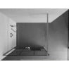 Mexen Kioto+ panneau de douche avec étagère Walk-in 100 x 200 cm, grille noire, chrome - 800-100-121-01-77