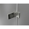 Mexen Lunar-F L cabine de douche pliable gauche 100 x 80 cm, transparent, nickel brossé - 836L-100-080-97-00-L