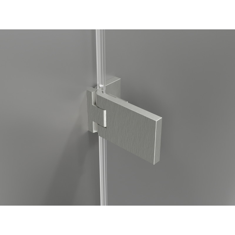 Mexen Lunar-F L cabine de douche pliable gauche 100 x 80 cm, transparent, nickel brossé - 836L-100-080-97-00-L