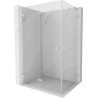 Mexen Lunar-F L cabine de douche pliable gauche 100 x 80 cm, transparent, nickel brossé - 836L-100-080-97-00-L
