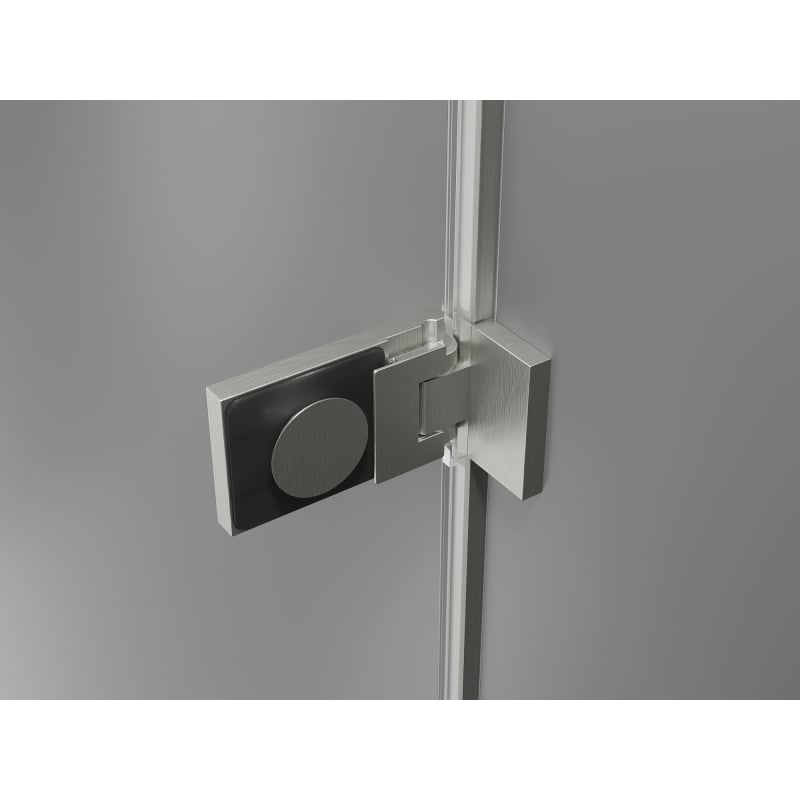 Mexen Lunar-F L cabine de douche pliante gauche 100 x 90 cm, transparent, nickel brossé - 836L-100-090-97-00-L