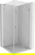 Mexen Lunar-F L cabine de douche pliable droite 70 x 70 cm, transparent, chromé - 836L-070-070-01-00-P