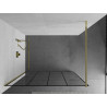 Mexen Kioto Panneau de douche Walk-in 140 x 200 cm, grille noire 8 mm, dorée - 800-140-101-50-77