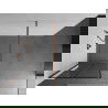 Mexen Kioto paroi de douche 70 x 200 cm, transparent/Design noir 8 mm, Or rose - 800-070-101-60-77