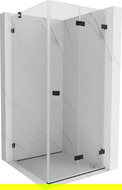 Mexen Lunar-F cabine de douche pliante droite 70 x 70 cm, transparent, noir - 836-070-070-70-00-P