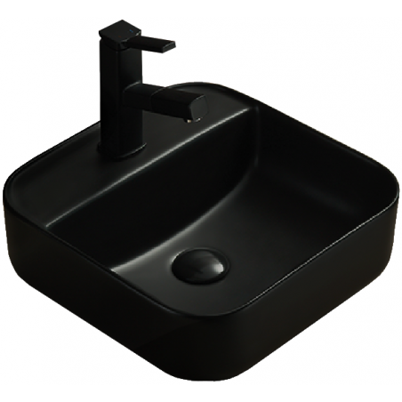 Mexen Silvia lavabo de comptoir 39 x 39 cm, Noir mat - 21863985