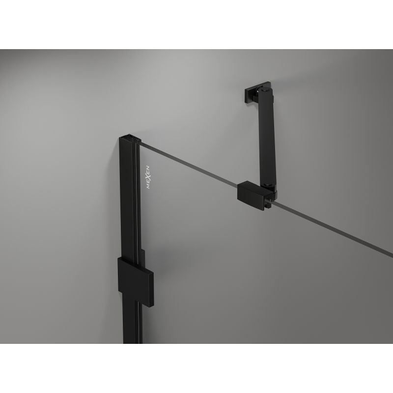 Mexen Lunar-F cabine de douche pliable droite 80 x 70 cm, transparent, noir - 836-080-070-70-00-P