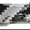 Mexen Kioto+ paroi de douche avec étagère Walk-in 140 x 200 cm, motif noir, chrome - 800-140-121-01-78