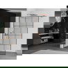 Mexen Kioto paroi de douche 110 x 200 cm, transparent/Design noir 8 mm, Or rose - 800-110-101-60-77