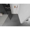 Mexen Kioto paroi de douche Walk-in 110 x 200 cm, grille noire 8 mm, or rose - 800-110-101-60-77