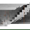 Mexen Kioto paroi de douche Walk-in 130 x 200 cm, grille noire 8 mm, or rose - 800-130-101-60-77