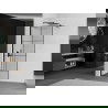 Mexen Kioto paroi de douche 70 x 200 cm, transparent/Design noir 8 mm, Noir - 800-070-101-70-77