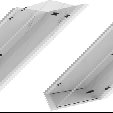 Mexen Lunar-F cabine de douche pliante côté droit 80 x 80 cm, transparent, noir - 836-080-080-70-00-P