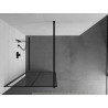 Mexen Kioto paroi de douche Walk-in 80 x 200 cm, quadrillage noir 8 mm, noir - 800-080-101-70-77