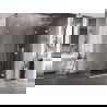 Mexen Lunar-F L cabine de douche pliante droite 85 x 70 cm, transparent, blanche - 836L-085-070-20-00-P