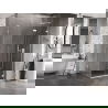 Mexen Lunar-F L cabine de douche pliante droite 85 x 70 cm, transparent, blanche - 836L-085-070-20-00-P