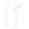 Mexen Kioto paroi de douche 90 x 200 cm, transparent/Design noir 8 mm, Noir - 800-090-101-70-77
