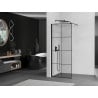 Mexen Kioto paroi de douche 90 x 200 cm, transparent/Design noir 8 mm, Noir - 800-090-101-70-77