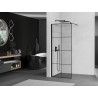 Mexen Kioto paroi de douche Walk-in 90 x 200 cm, grille noire 8 mm, noire - 800-090-101-70-77