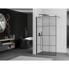 Mexen Kioto paroi de douche Walk-in 110 x 200 cm, grille noire 8 mm, noire - 800-110-101-70-77