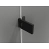 Mexen Lunar-F cabine de douche pliante droite 100 x 100 cm, transparente, noire - 836-100-100-70-00-P
