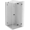 Mexen Lunar-F cabine de douche pliante droite 100 x 100 cm, transparente, noire - 836-100-100-70-00-P