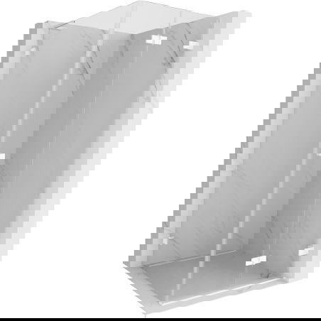 Mexen Lunar-F L cabine de douche pliante droite 100 x 100 cm, transparent, blanc - 836L-100-100-20-00-P