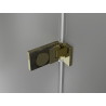 Mexen Lunar-F L cabine de douche pliante droite 80 x 80 cm, transparent, or - 836L-080-080-50-00-P