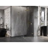 Mexen Lunar-F L cabine de douche pliante droite 80 x 80 cm, transparent, or - 836L-080-080-50-00-P