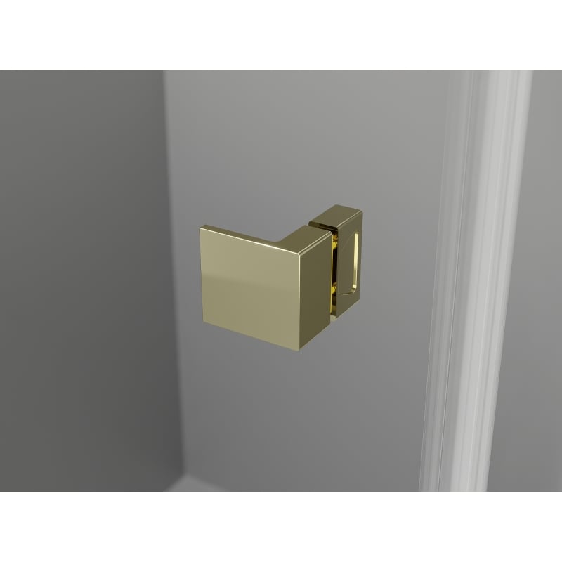 Mexen Lunar-F L cabine de douche pliable droite 90 x 80 cm, transparente, or - 836L-090-080-50-00-P