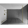 Mexen Kioto Paroi de douche Walk-in 70 x 200 cm, motif noir 8 mm, doré - 800-070-101-50-78