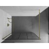 Paroi de douche Mexen Kioto Walk-in 90 x 200 cm, motif noir 8 mm, or - 800-090-101-50-78