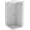 Mexen Lunar-F cabine de douche pliante droite 100 x 100 cm, transparent, métal canon - 836-100-100-95-00-P
