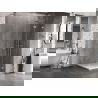 Mexen Lunar-F cabine de douche pliante droite 70 x 70 cm, transparent, nickel brossé - 836-070-070-97-00-P