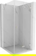 Mexen Lunar-F cabine de douche pliante droite 70 x 70 cm, transparent, nickel brossé - 836-070-070-97-00-P