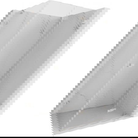 Mexen Lunar-F cabine de douche pliable droite 85 x 80 cm, transparent, nickel brossé - 836-085-080-97-00-P