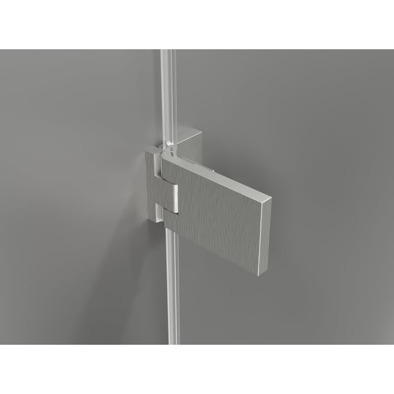 Mexen Lunar-F cabine de douche pliante droite 95 x 80 cm, transparent, nickel brossé - 836-095-080-97-00-P