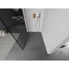 Mexen Kioto Paroi de douche Walk-in 100 x 200 cm, motif noir 8 mm, or rose - 800-100-101-60-78