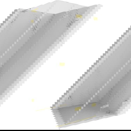 Mexen Lunar-F L cabine de douche pliante droite 70 x 70 cm, transparent, or brossé - 836L-070-070-55-00-P