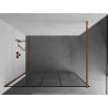 Mexen Kioto Paroi de douche Walk-in 100 x 200 cm, motif noir 8 mm, or rose - 800-100-101-60-78