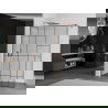 Mexen Kioto paroi de douche 140 x 200 cm, transparent/Design noir 8 mm, Or rose - 800-140-101-60-78