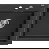 Mexen Elix évier en granit 1 bac 600 x 500 mm, noir/métallisé argent, siphon chromé - 6525601005-73