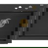 Mexen Elix évier en granit 1 bac 600 x 500 mm, noir/argent métallisé, siphon doré - 6525601005-73-G