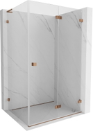 Mexen Lunar-F L cabine de douche pliante à droite 90 x 80 cm, transparent, or rose - 836L-090-080-60-00-P